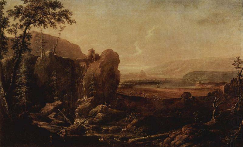 Landschaft mit Wasserfall, unknow artist